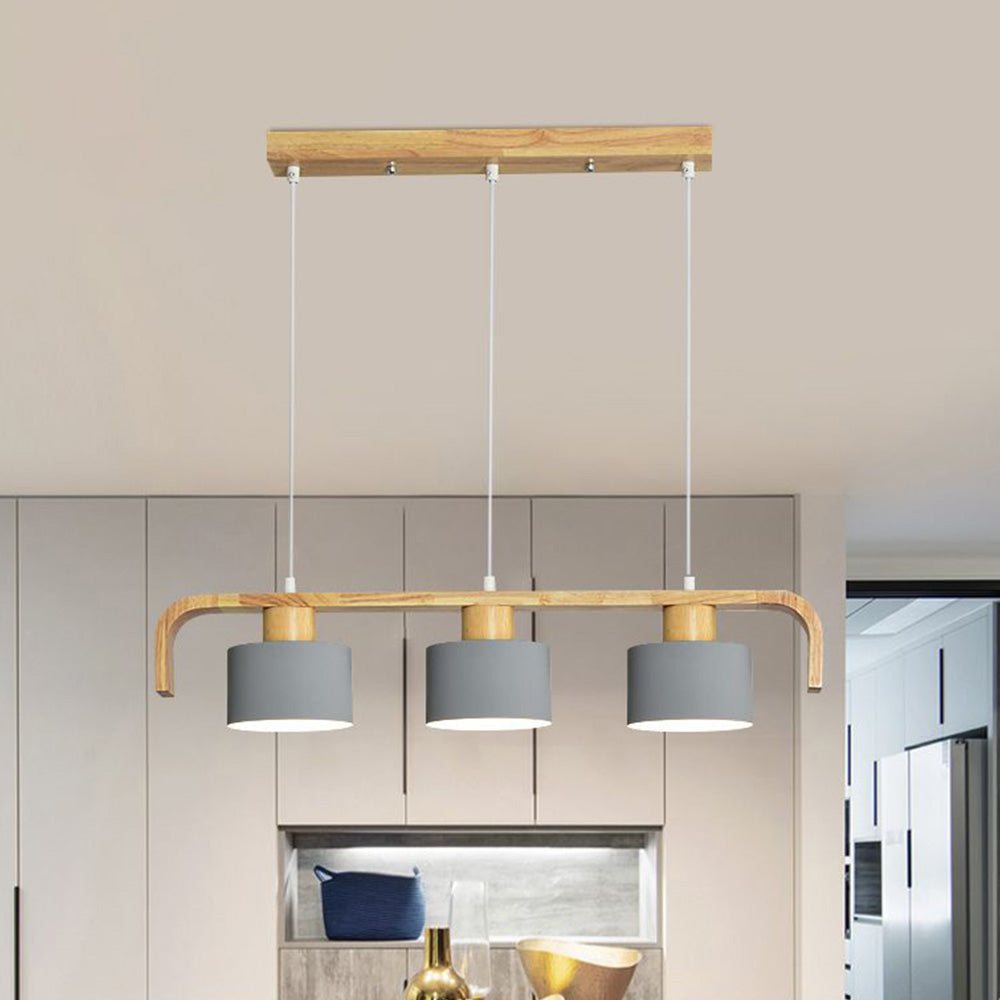 Cylinder Pendant Light Nordic Bamboo Calming Glow